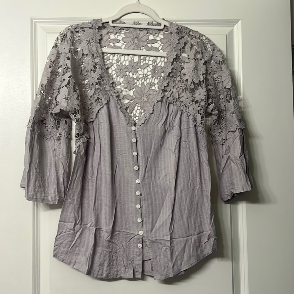 NWT Bohemian Lace Shirt, Small